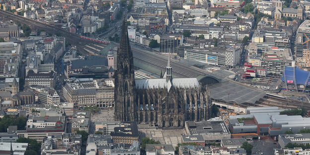 Luftbild der Kölner Innenstadt