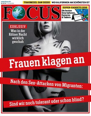 Titelseite des Magazins "Focus" am 8. Januar 2016 Titelseite des Magazins "Focus" am 8. Januar 2016