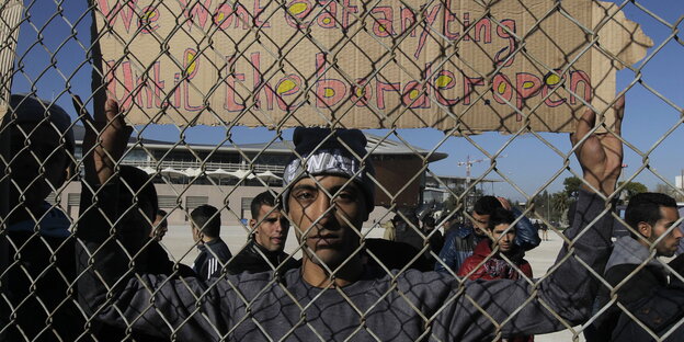 Flüchtlinge aus Algerien und Marokko in Athen. Flüchtlinge aus Algerien und Marokko in Athen.