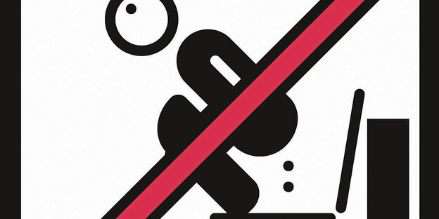 Verbotsschild: Nicht auf dem Klo hocken Verbotsschild: Nicht auf dem Klo hocken