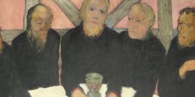 Malereien auf einem Thomas-Altar Malereien auf einem Thomas-Altar