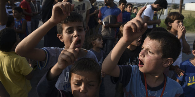 lüchtlingsprotest in Thessaloniki im vergangenen Juni lüchtlingsprotest in Thessaloniki im vergangenen Juni