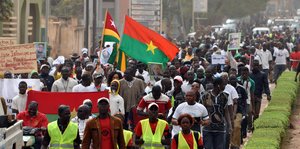 Eine Demonstration in Burkina Faso