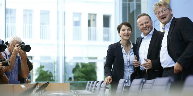 Georg Pazderski, Frauke Petry und Jörg Meuthen Georg Pazderski, Frauke Petry und Jörg Meuthen