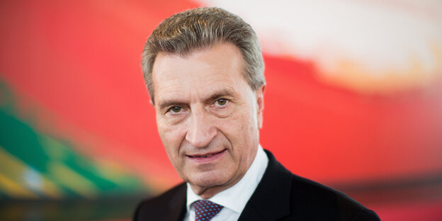 Der CDU-Politiker Günther Oettinger Der CDU-Politiker Günther Oettinger