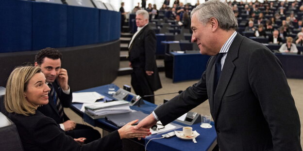 Antonio Tajani und Federica Mogherini Antonio Tajani und Federica Mogherini