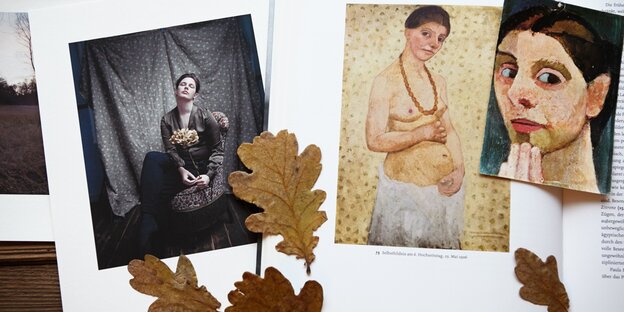 Eine Collage aus Bilder von Paula Modersohn-Becker und einem Foto der Autorin dieses Textes Eine Collage aus Bilder von Paula Modersohn-Becker und einem Foto der Autorin dieses Textes