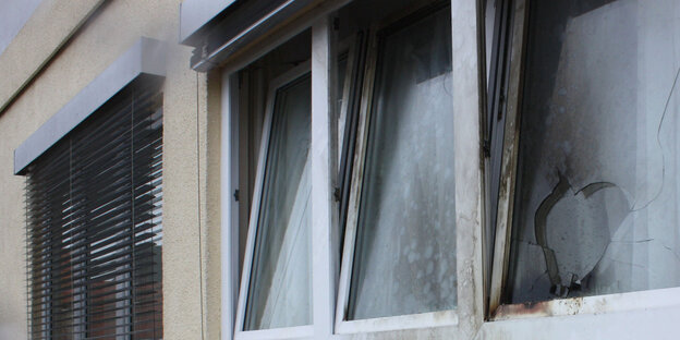 Ein kaputtes Fenster in Jüterbog Ein kaputtes Fenster in Jüterbog