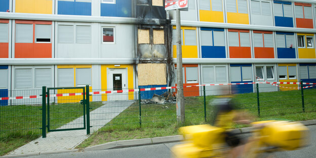 Verbrannte Container in Berlin-Buch Verbrannte Container in Berlin-Buch