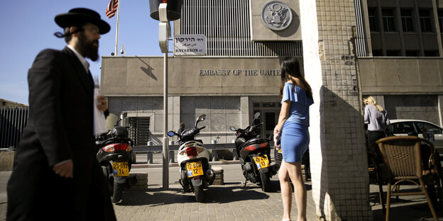 Ansicht der US-Botschaft in Tel Aviv Ansicht der US-Botschaft in Tel Aviv