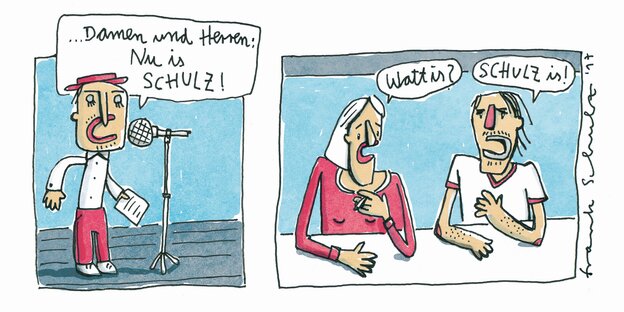 Eine Karikatur über den Namen Schulz Eine Karikatur über den Namen Schulz