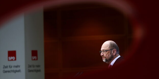Martin Schulz in der SPD-Parteizentrale in Berlin Martin Schulz in der SPD-Parteizentrale in Berlin