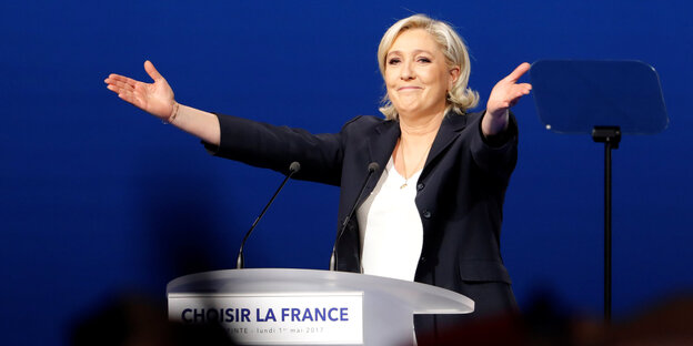 Marine Le Pen auf Wahlkampftour in Villepinte. Marine Le Pen auf Wahlkampftour in Villepinte.