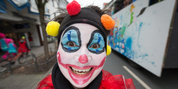 Nahaufnahme eines Clowns Nahaufnahme eines Clowns