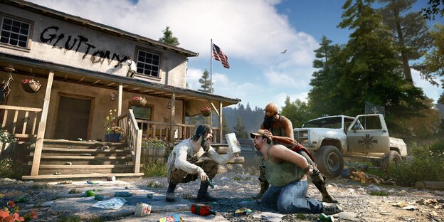 Szene aus dem Spiel „Far Cry 5“ Szene aus dem Spiel „Far Cry 5“
