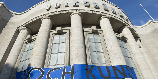 Besetzte Volksbühne in Berlin