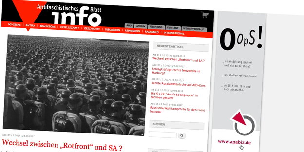 Screenshot einer Website Screenshot einer Website