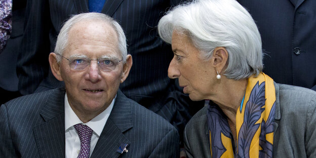 Ein Mann und eine Frau. Wolfgang Schäuble und Christine Lagarde Ein Mann und eine Frau. Wolfgang Schäuble und Christine Lagarde