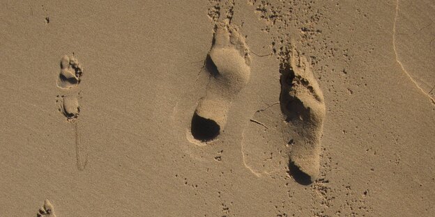 Fußspuren im Sand Fußspuren im Sand
