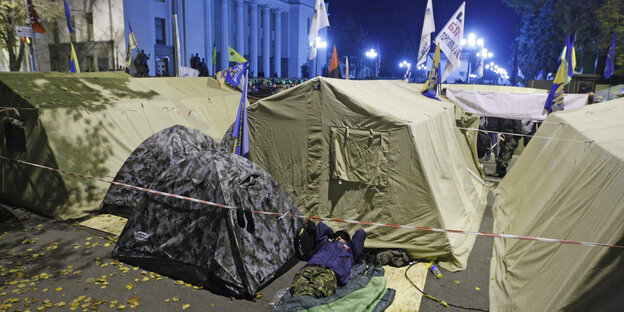 Zeltlager von Protestierenden in Kiew Zeltlager von Protestierenden in Kiew