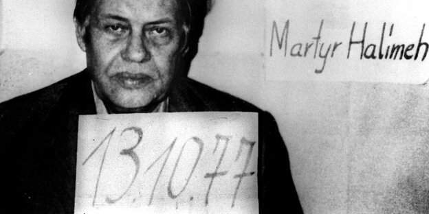 Historisches Foto vom Gefangenen Hanns Martin Schleyer Historisches Foto vom Gefangenen Hanns Martin Schleyer