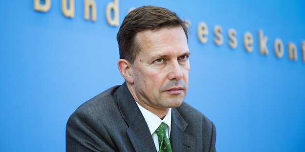 Regierungssprecher Steffen Seibert in der Bundespressekonferenz Regierungssprecher Steffen Seibert in der Bundespressekonferenz