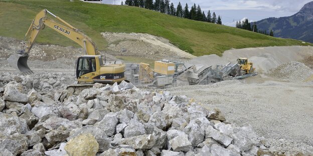 Baustelle im Skigebiet Sudelfeld Baustelle im Skigebiet Sudelfeld