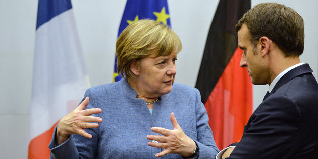 Merkel spricht mt Macron Merkel spricht mt Macron