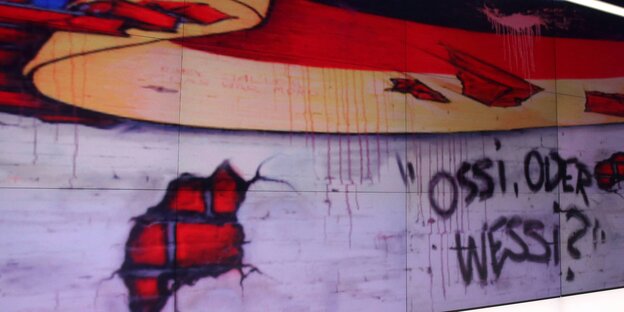 Ein Grafitto fragt: Ossi oder Wessi? Ein Grafitto fragt: Ossi oder Wessi?