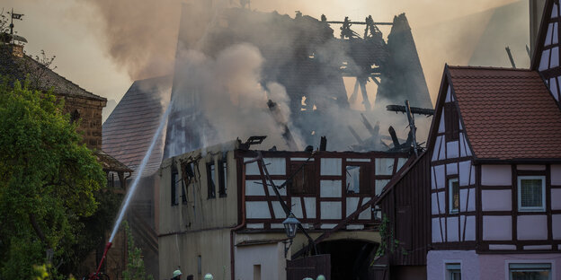 Ein Brand im bayerischen Spalt. Ein Brand im bayerischen Spalt.
