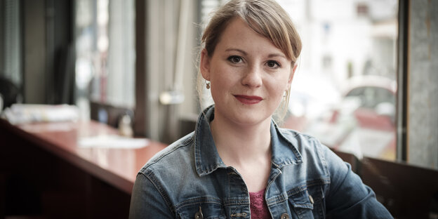 Zu sehen ist die Berliner Juso-Chefin Annika Klose im Portrait Zu sehen ist die Berliner Juso-Chefin Annika Klose im Portrait