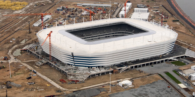 Bauarbeiten an einem Stadion Bauarbeiten an einem Stadion