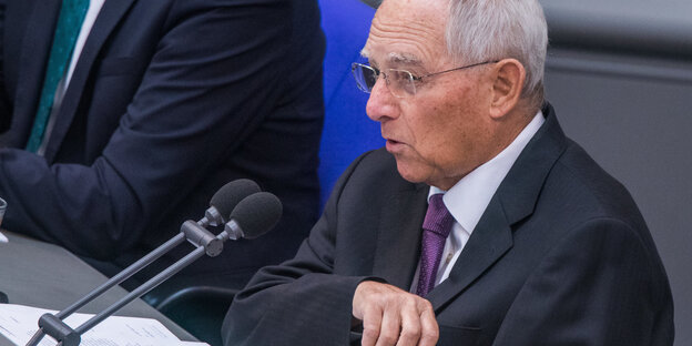 Wolfgang Schäuble im Bundestag Wolfgang Schäuble im Bundestag