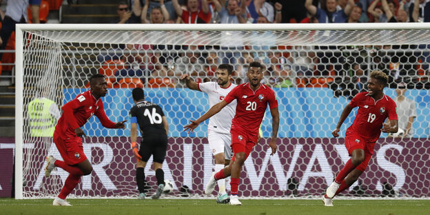 Spieler aus Panama jubeln Spieler aus Panama jubeln
