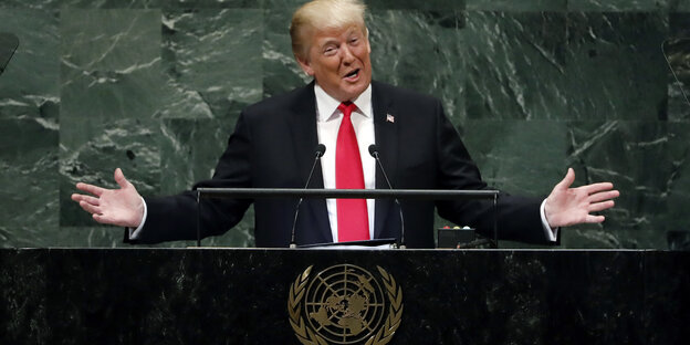Trump am UN-Pult Trump am UN-Pult
