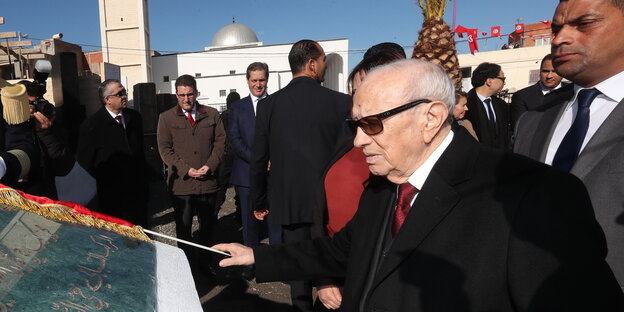 Der tunesische Präsident Essebsi Der tunesische Präsident Essebsi
