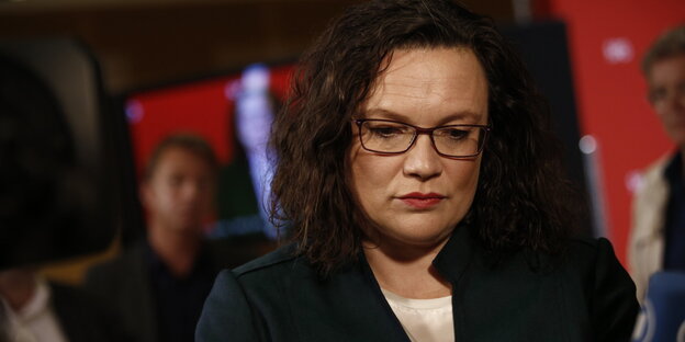 Andrea Nahles nach der Bayernwahl