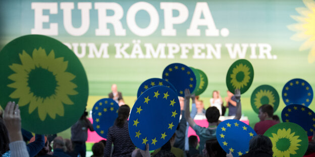 Jubel beim Grünenparteitag Jubel beim Grünenparteitag