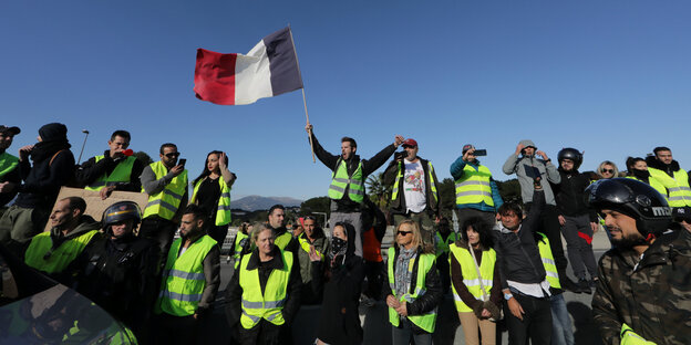 Protest der gelben Westen in Frankreich Protest der gelben Westen in Frankreich