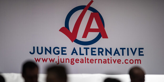Ein Logo der AfD-Nachwuchsorganisation Junge Alternative Ein Logo der AfD-Nachwuchsorganisation Junge Alternative