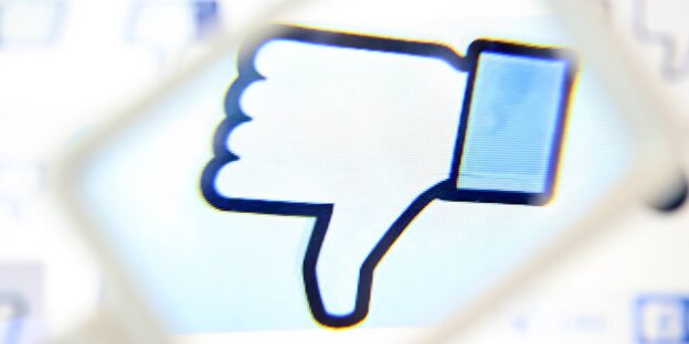 Ein Facebook Thumbs Down Ein Facebook Thumbs Down
