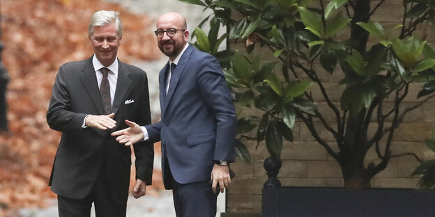 Belgiens Premier Charles Michel (r.) und König Philippe Belgiens Premier Charles Michel (r.) und König Philippe
