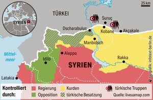 Karte vom Norden Syriens Karte vom Norden Syriens
