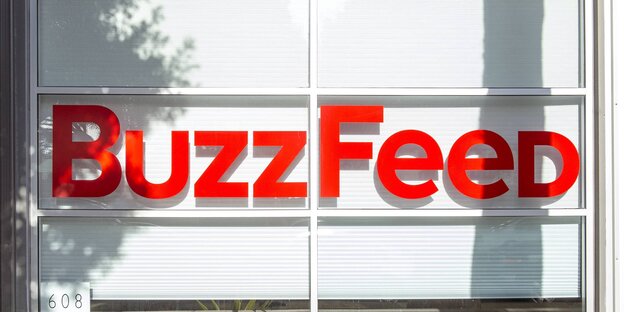 Das Unternehmenslogo von Buzzfeed Das Unternehmenslogo von Buzzfeed
