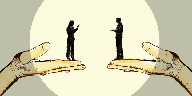 Bräutigam streift der frisch Anvertrauten den Ehring über den Finger Bräutigam streift der frisch Anvertrauten den Ehring über den Finger