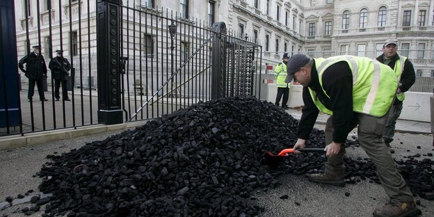 Kohleprotest von Greenpeace in London Kohleprotest von Greenpeace in London