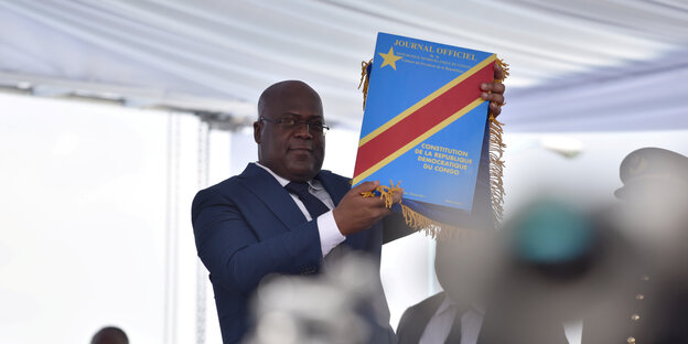 Kongos Präsident Felix Tshisekedi hält eine Rede Kongos Präsident Felix Tshisekedi hält eine Rede
