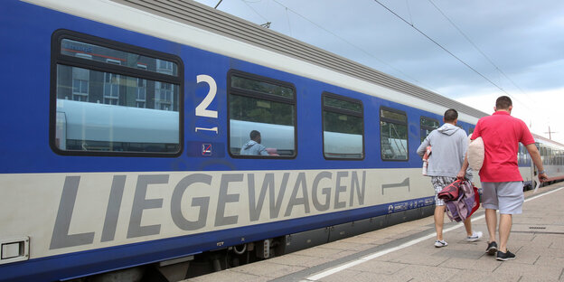 Der Liegewagen eines Zuges