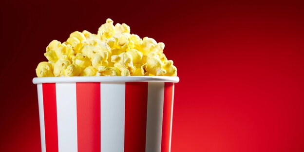 Eine Popcorn-Tüte Eine Popcorn-Tüte