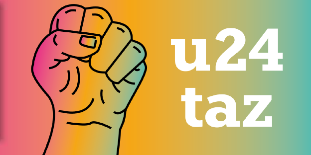 Das Logo der u24 taz Das Logo der u24 taz